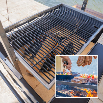 Argentine Santa Maria Heritage Wood-Fired and Charcoal Grill with Fire Brick Construction