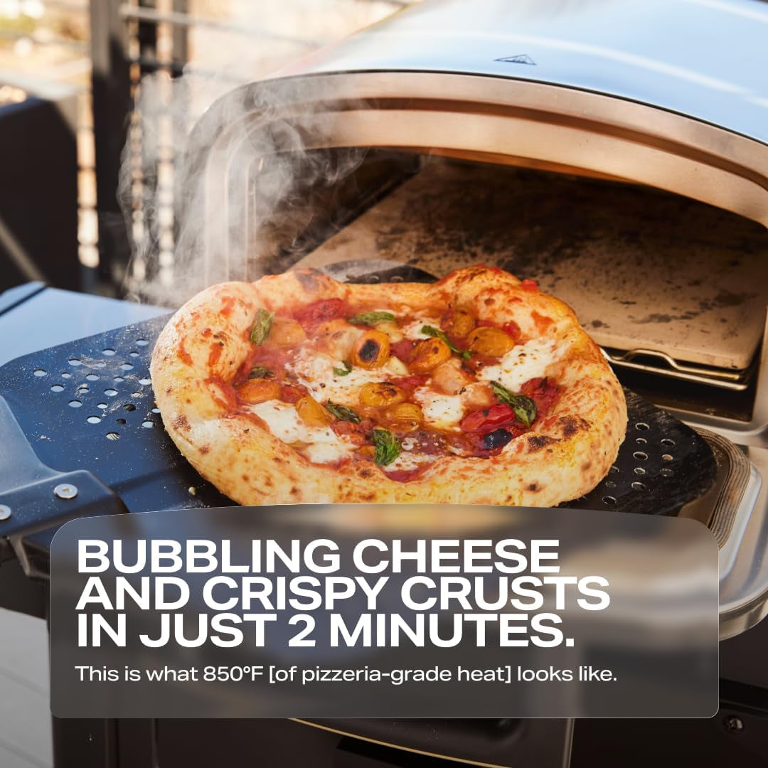 ® Model P Smart Electric Pizza Oven with 12-Inch Stone Baking Surface in Slate Finish