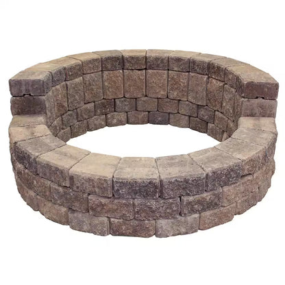 Northwest Blend 58-Inch x 20-Inch High Back Concrete Stackstone Fire Pit Kit - Perfect for Outdoor Gatherings!