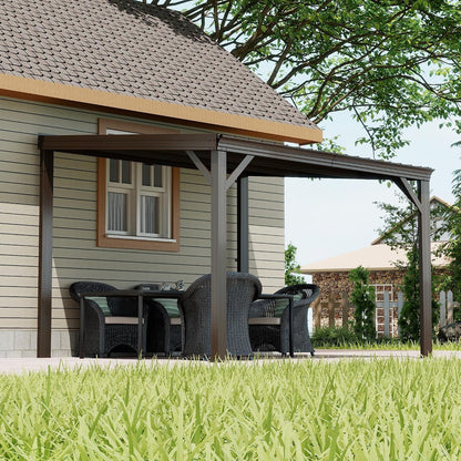 Transform Your Outdoor Space with the Stylish Domi 12' x 20' Lean-To Gazebo – Perfect for Patios and Decks!