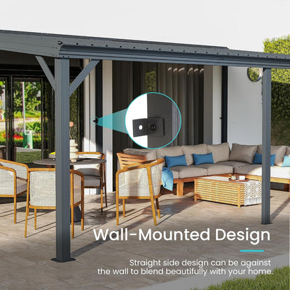 Transform Your Outdoor Space with the Stylish Domi 12' x 20' Lean-To Gazebo – Perfect for Patios and Decks!