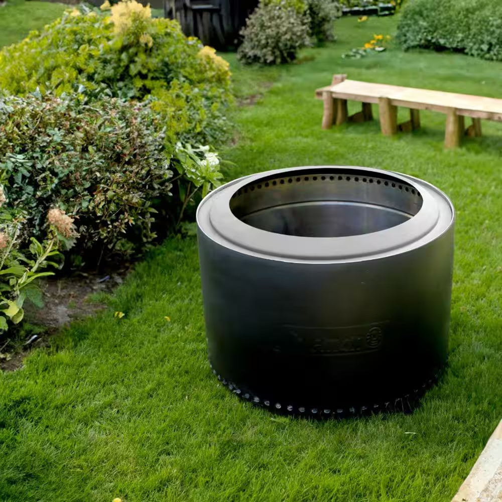 Cityscapes 25-Inch Smokeless Stainless Steel Outdoor Fire Pit for Effortless Ambiance