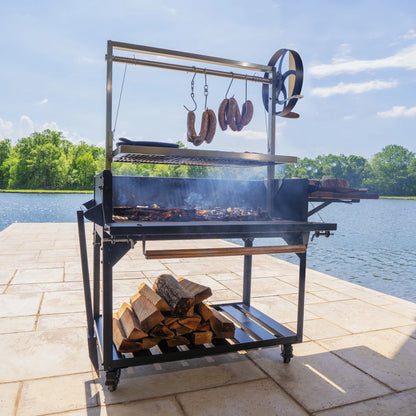 Argentine Santa Maria Heritage Wood-Fired and Charcoal Grill with Fire Brick Construction
