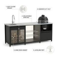Classic Series 3PC Modular Outdoor Kitchen · 304 Stainless Steel · SS Door — How It Works