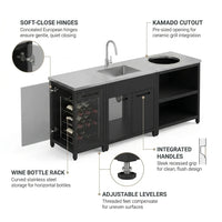 Modular Outdoor Kitchen Designed for Year-Round Entertaining, 304 Stainless Steel, Sink and Bar Cabinets — How It Works