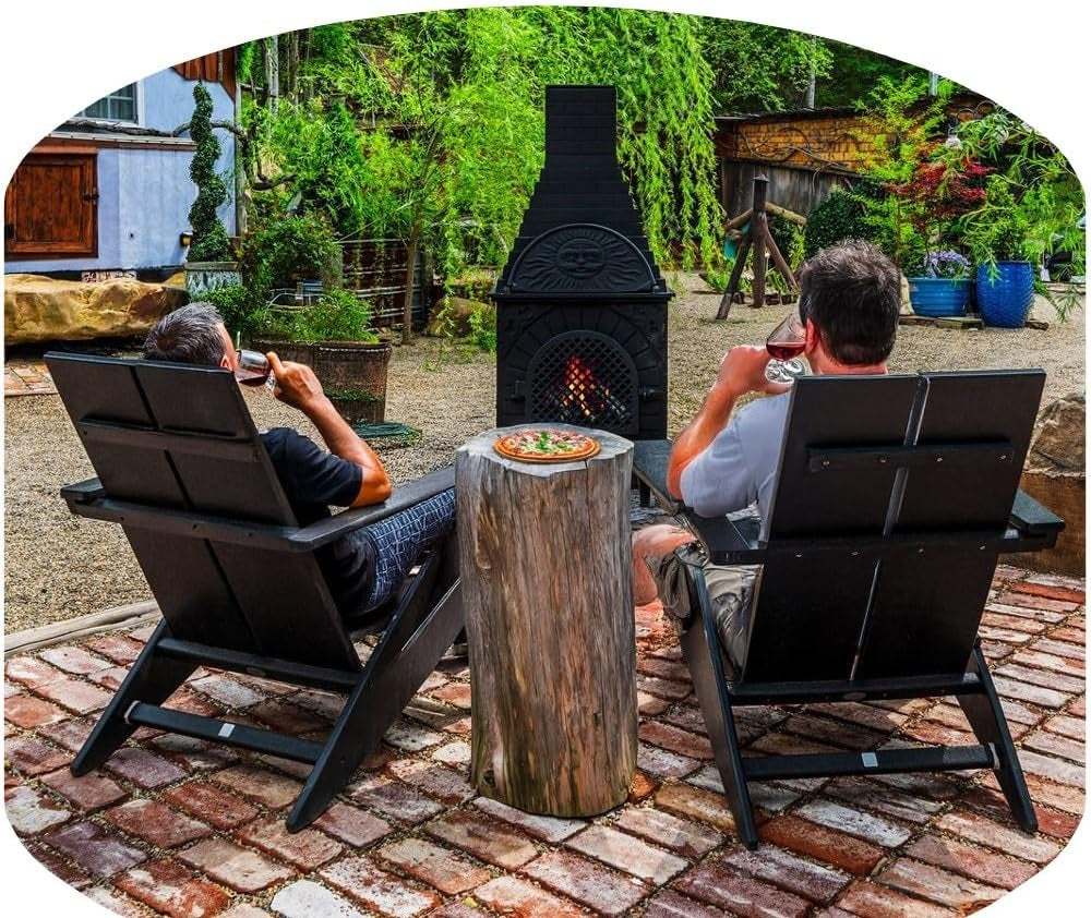 Blue Rooster Casita Grill Chiminea: Outdoor Wood-Burning Fireplace and Pizza Oven