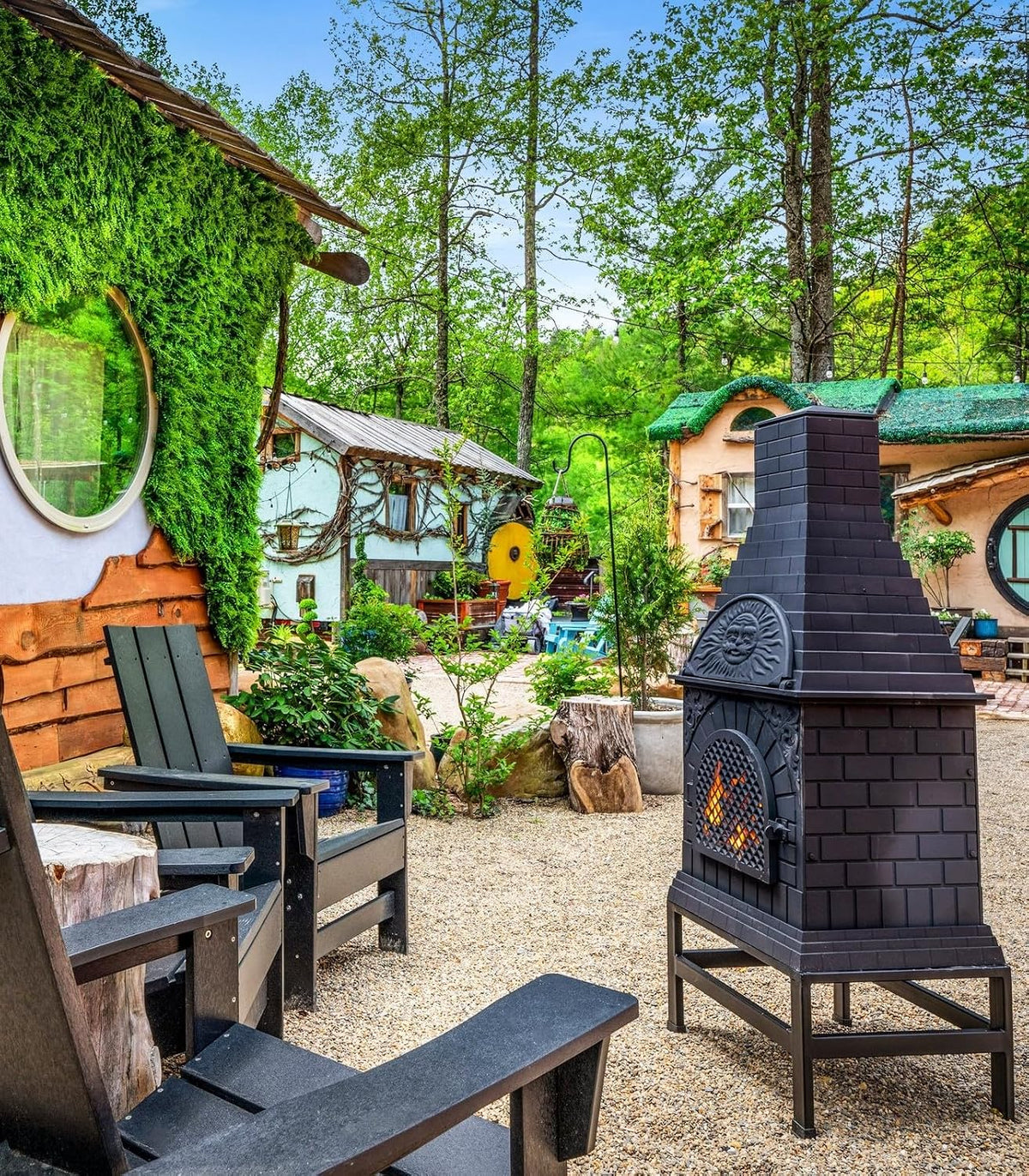 Blue Rooster Casita Grill Chiminea: Outdoor Wood-Burning Fireplace and Pizza Oven
