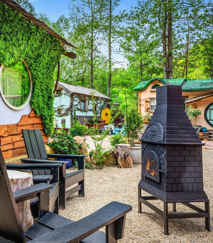 Blue Rooster Casita Grill Chiminea: Outdoor Wood-Burning Fireplace and Pizza Oven