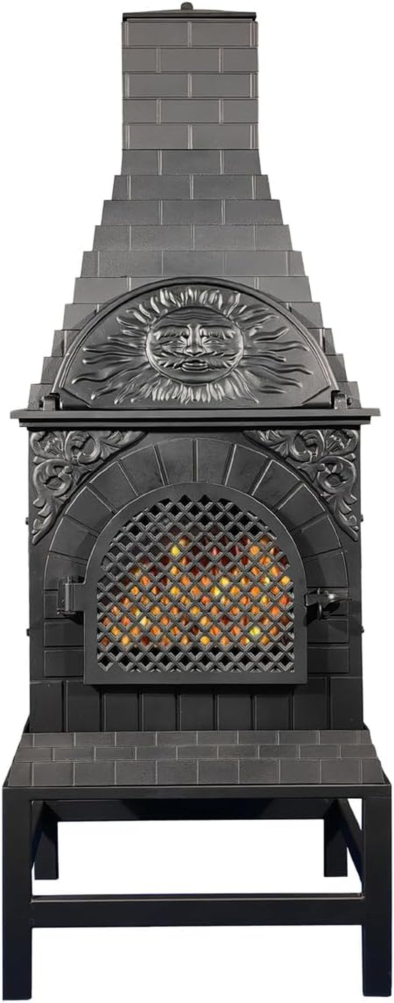 Blue Rooster Casita Grill Chiminea: Outdoor Wood-Burning Fireplace and Pizza Oven