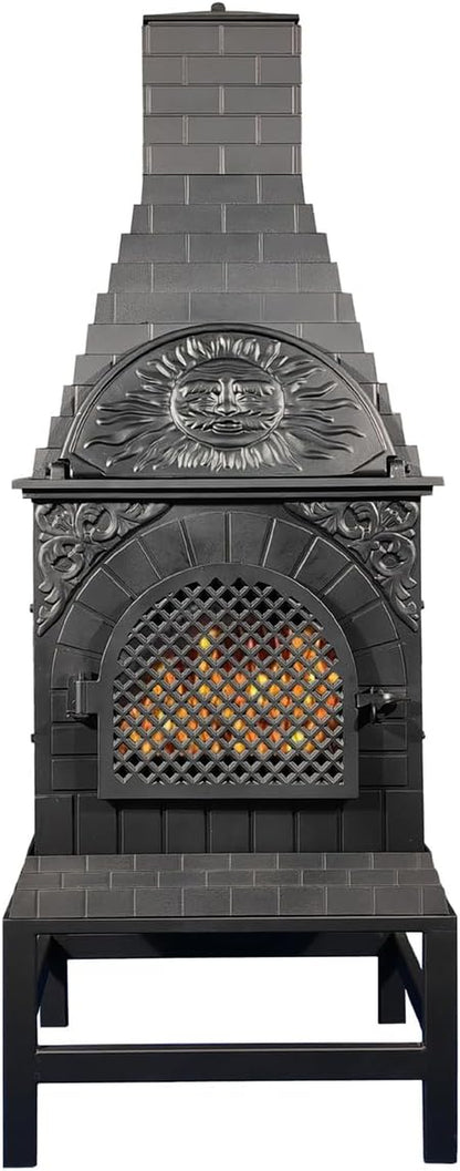 Blue Rooster Casita Grill Chiminea: Outdoor Wood-Burning Fireplace and Pizza Oven