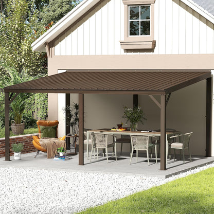 Transform Your Outdoor Space with the Stylish Domi 12' x 20' Lean-To Gazebo – Perfect for Patios and Decks!