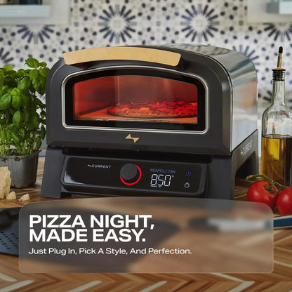 ® Model P Smart Electric Pizza Oven with 12-Inch Stone Baking Surface in Slate Finish