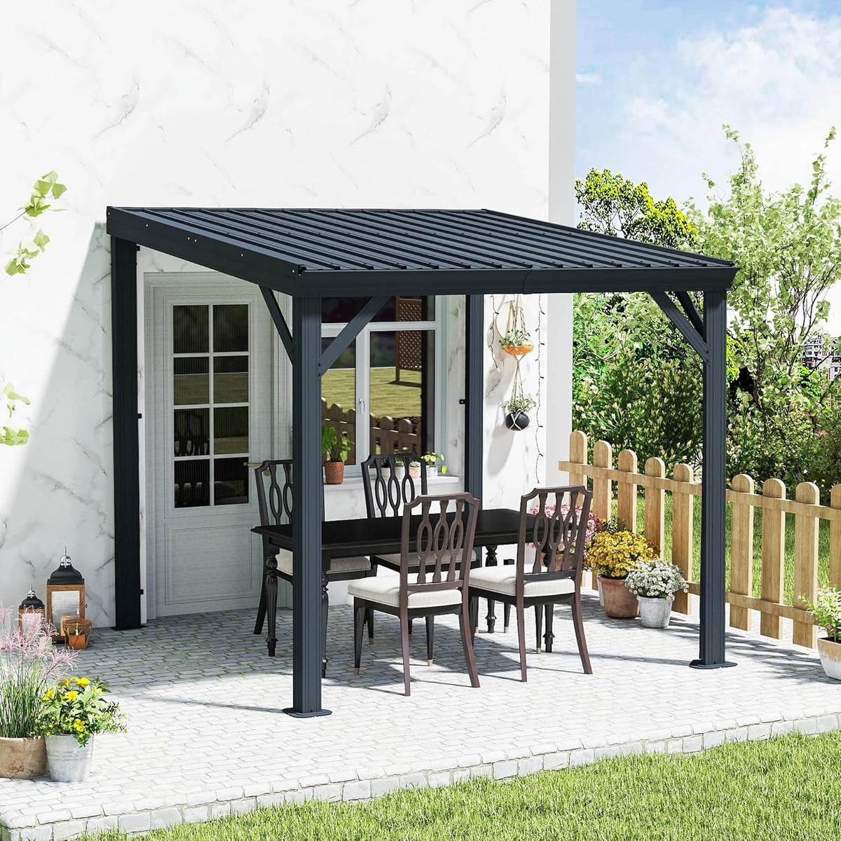 Transform Your Outdoor Space with the Stylish Domi 12' x 20' Lean-To Gazebo – Perfect for Patios and Decks!