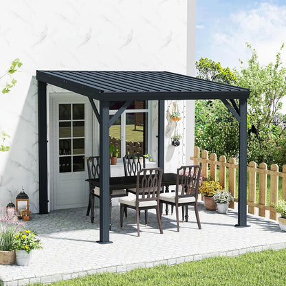Transform Your Outdoor Space with the Stylish Domi 12' x 20' Lean-To Gazebo – Perfect for Patios and Decks!