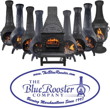 Blue Rooster Casita Grill Chiminea: Outdoor Wood-Burning Fireplace and Pizza Oven