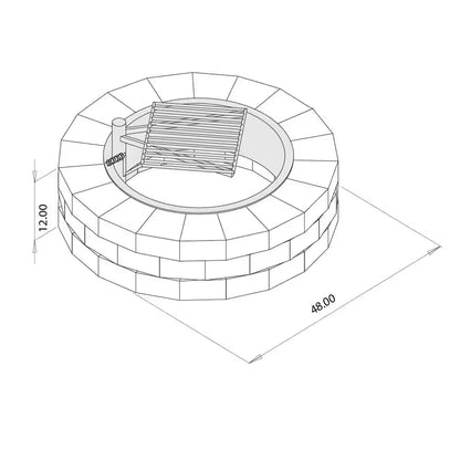 Elevate Your Outdoor Gatherings with the 48-Inch Santa Fe Fire Pit Kit & Cooking Grate!