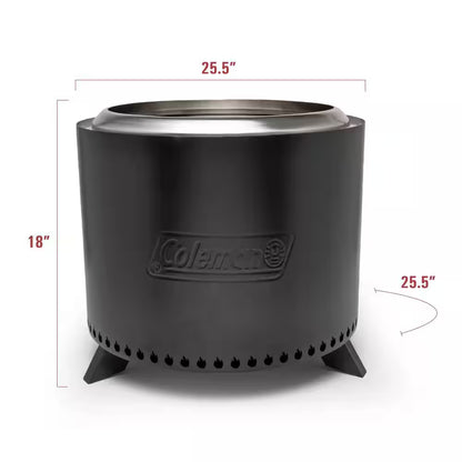 Cityscapes 25-Inch Smokeless Stainless Steel Outdoor Fire Pit for Effortless Ambiance