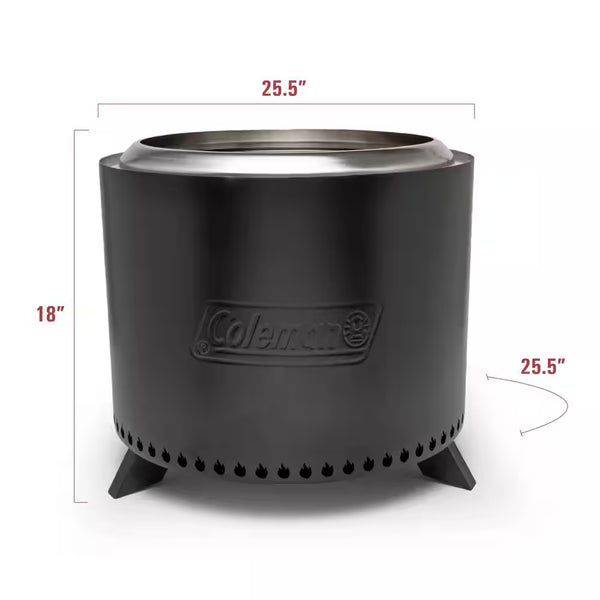 Cityscapes 25-Inch Smokeless Stainless Steel Outdoor Fire Pit for Effortless Ambiance