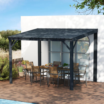 Transform Your Outdoor Space with the Stylish Domi 12' x 20' Lean-To Gazebo – Perfect for Patios and Decks!