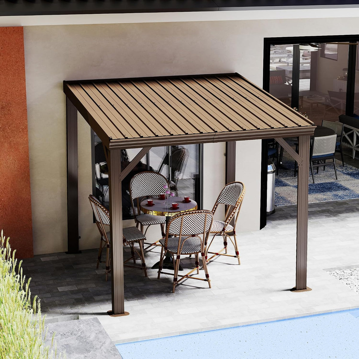 Transform Your Outdoor Space with the Stylish Domi 12' x 20' Lean-To Gazebo – Perfect for Patios and Decks!