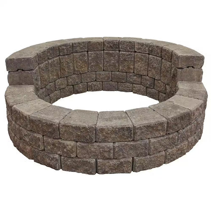 58-Inch x 20-Inch Cascade Blend Concrete Stackstone High-Back Fire Pit Kit
