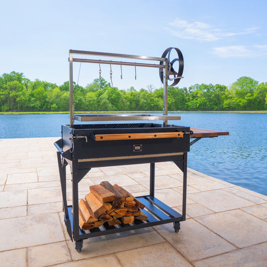 Argentine Santa Maria Heritage Wood-Fired and Charcoal Grill with Fire Brick Construction