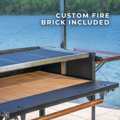 Argentine Santa Maria Heritage Wood-Fired and Charcoal Grill with Fire Brick Construction