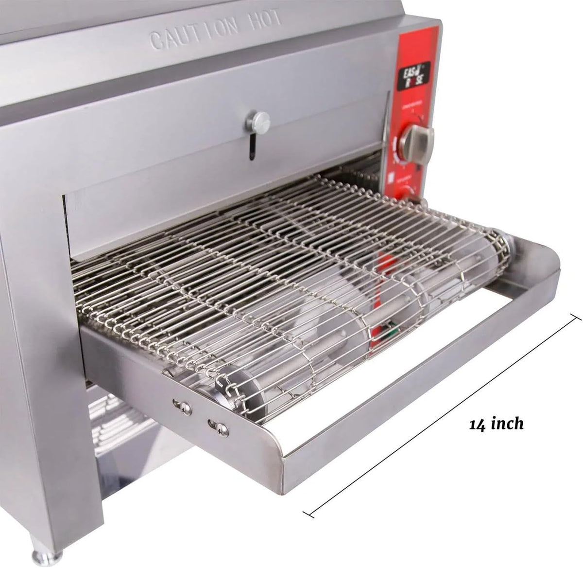 14-Inch Commercial Conveyor Pizza Oven, 3500W 208V Countertop Electric Oven with 14-Inch Belt and 6-20P Plug for Efficient Baking (60Hz)