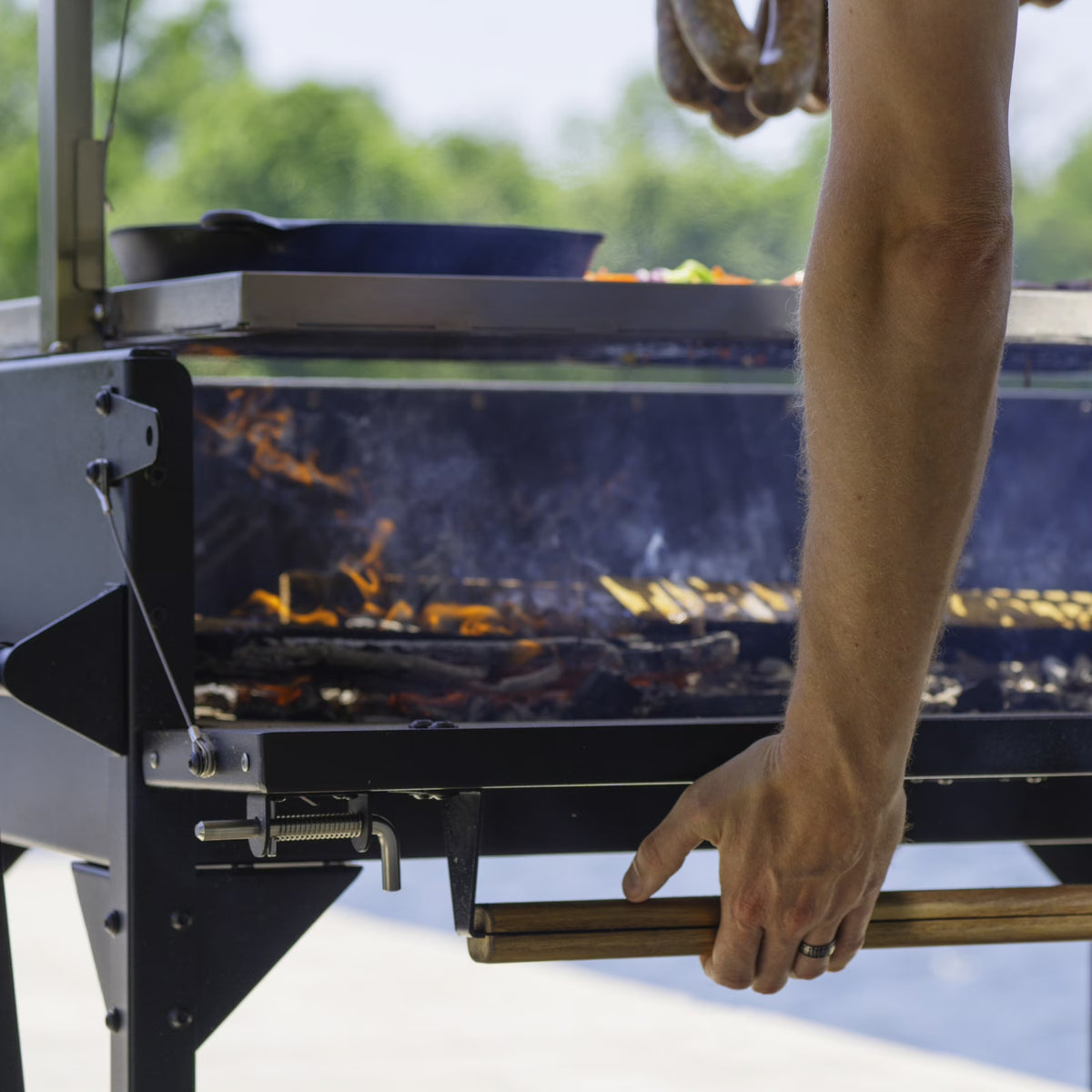 Argentine Santa Maria Heritage Wood-Fired and Charcoal Grill with Fire Brick Construction