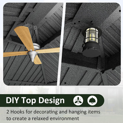 Stylish 10' x 12' Dark Gray Aluminum Outdoor Gazebo – Perfect for Any Patio or Garden