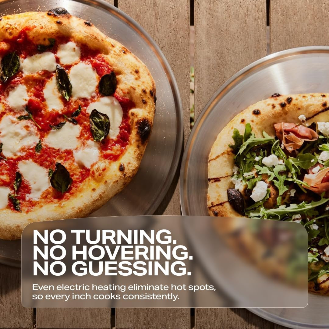® Model P Smart Electric Pizza Oven with 12-Inch Stone Baking Surface in Slate Finish