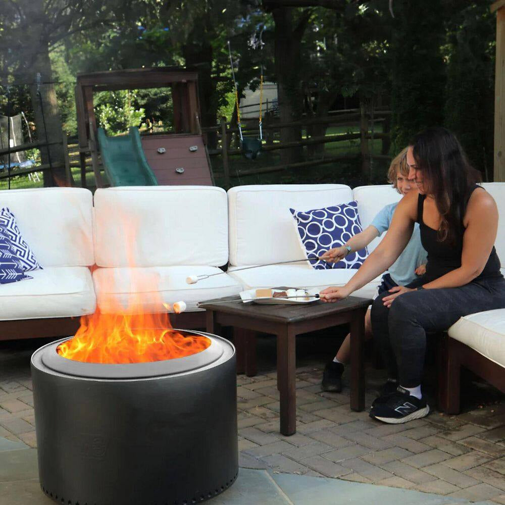 Cityscapes 25-Inch Smokeless Stainless Steel Outdoor Fire Pit for Effortless Ambiance